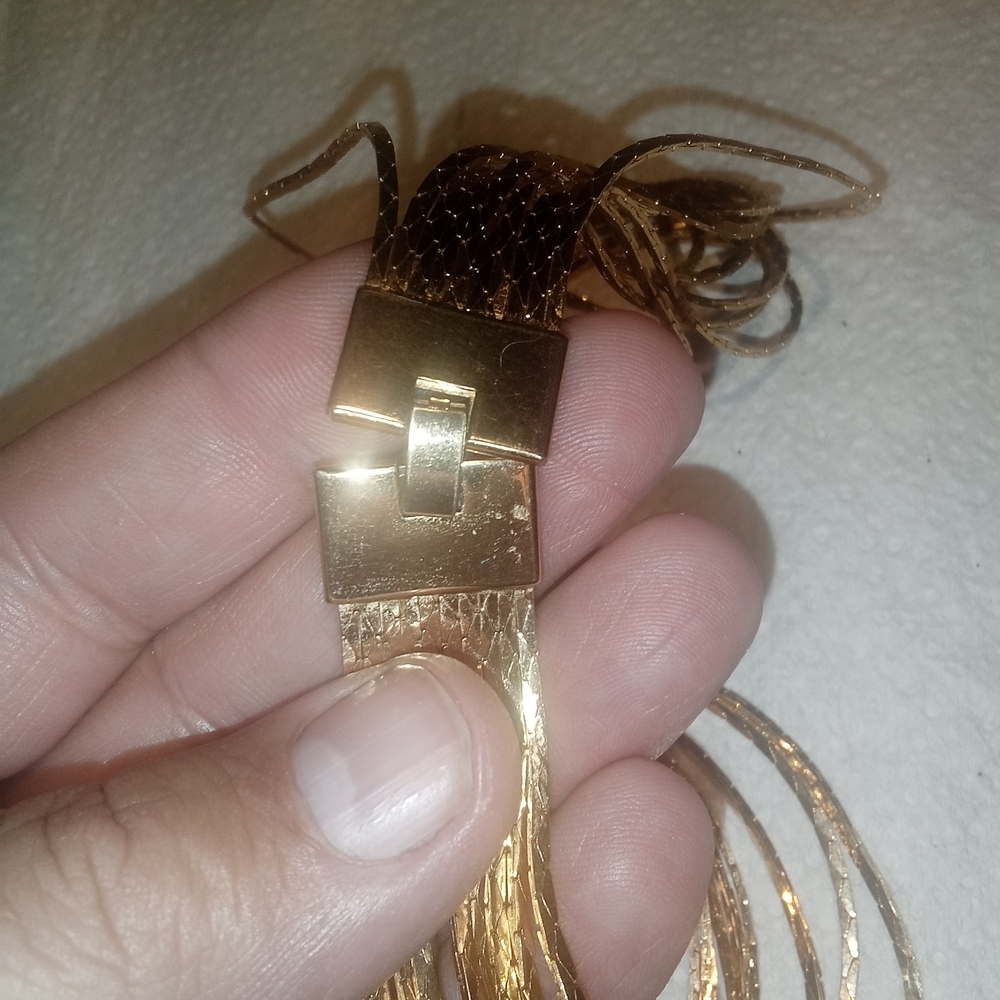 Elegant Gold Multi-Strand Necklace - Picture 6 of 6